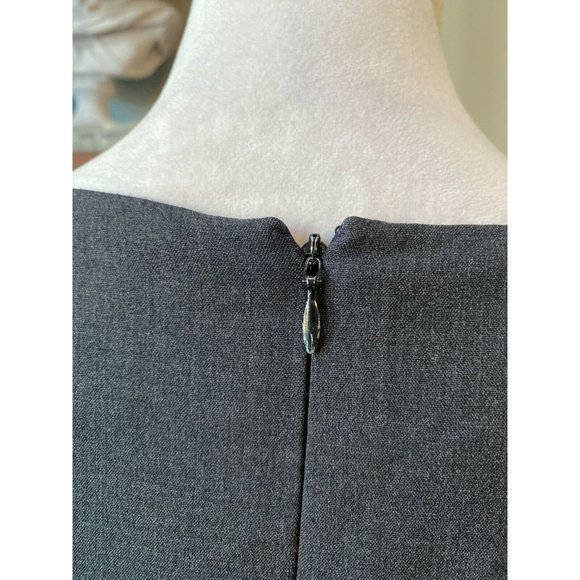 (Sold) Lafayette 148 NY GRAY Gathered Waist Sheath - Picture 10 of 11